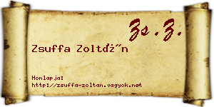 Zsuffa Zoltán névjegykártya