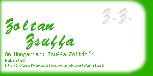 zoltan zsuffa business card